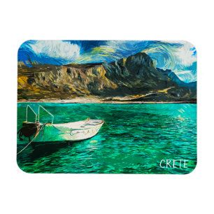 Imán Crete Greece Ocean Oil Painting