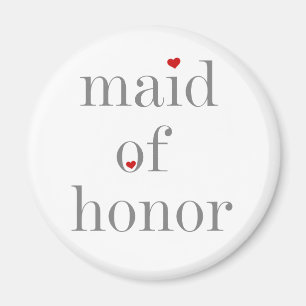 Imán Criada gris del texto del honor