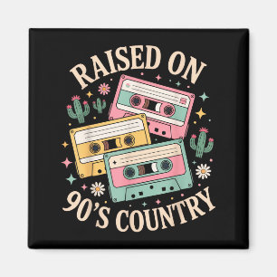 Imán Criado En Música Country De Los 90's Diseño Retro