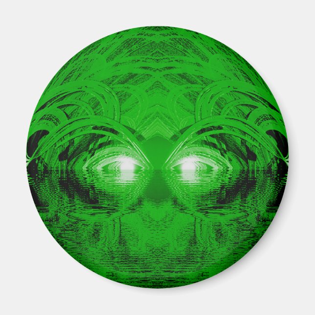 Imán Criatura Verde del Lago (Frente)