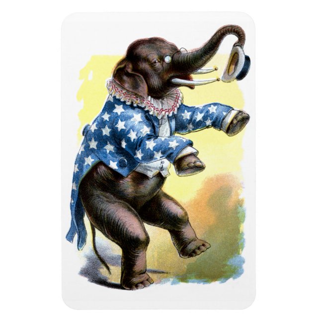 Imán Criaturas curiosas - Elefante (Vertical)