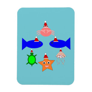Imán Criaturas marinas de los navidades