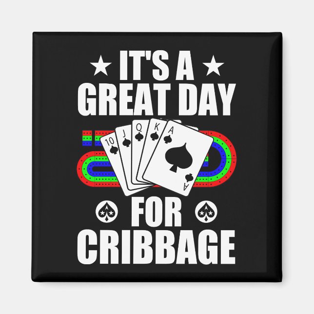 Imán Cribbage Board Para Cribbage Card Game Player Funn (Frente)