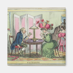 Imán Cribbage, publicado por Thomas McLean, Londres
