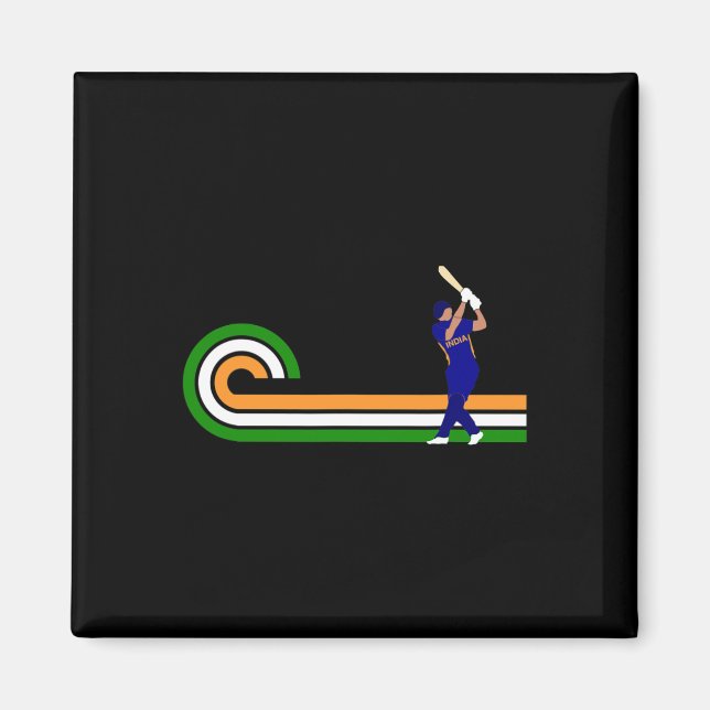 Imán Cricket India para jugadores de cricket e Indian C (Frente)