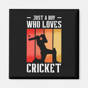 Imán Cricket Ll jugador de cricket solo un niño que ama