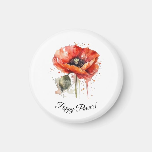 Imán Crimson Bloom, personalizado (Frente)