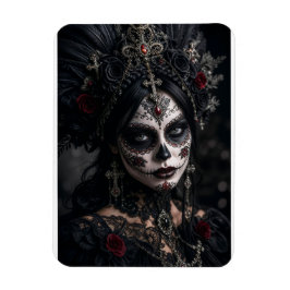 Imán Crimson Gothic Calavera – Rosa Negra