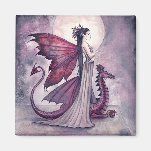 Imán Crimson Twilight Fairy and Dragon Magnet (Frente)