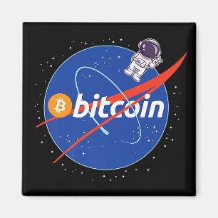 Imán Cripto espacial de moda de Bitcoin Astronauta