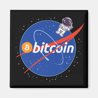 Imán Cripto espacial de moda de Bitcoin Astronauta
