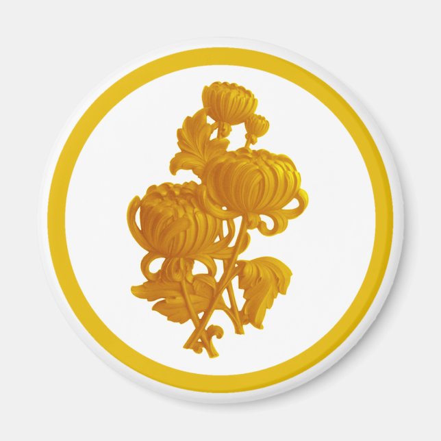 Imán Crisantemo amarillo (Frente)