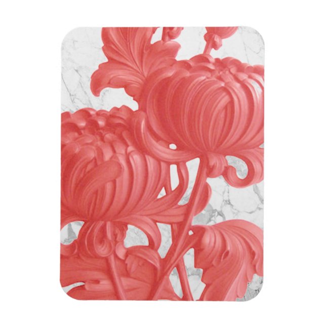 Imán Crisantemo rosa (Vertical)