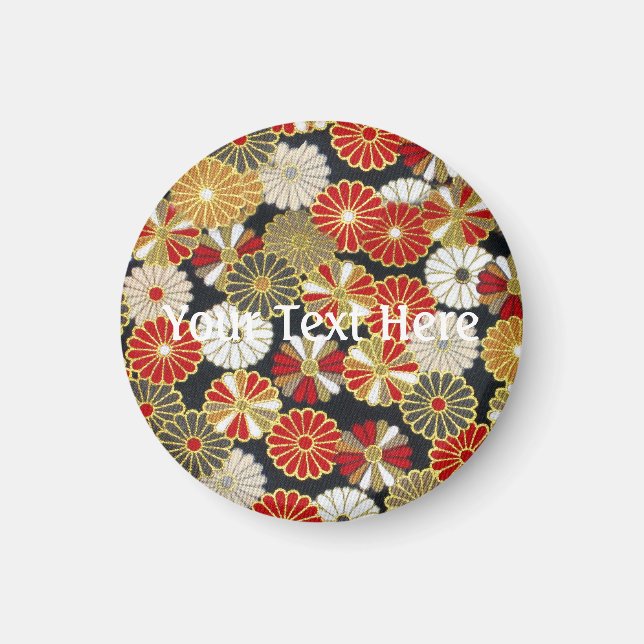 Imán Crisantemos dorados caídos (Frente)