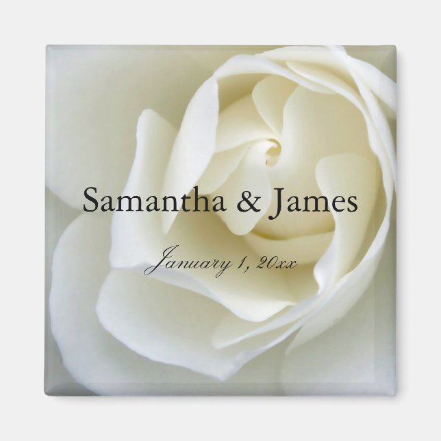 Imán Crisp White Rose (Frente)