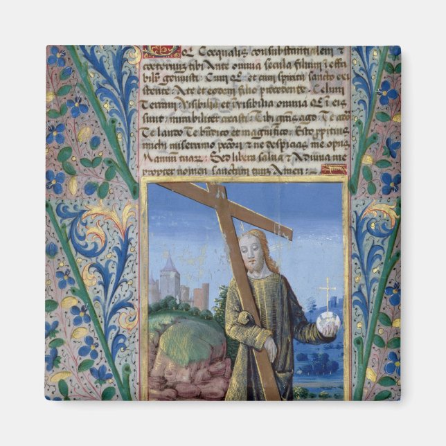 Imán Cristo con la cruz y el orbe (Frente)