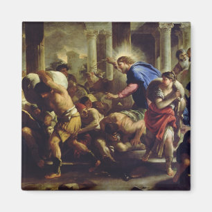 Imán Cristo conduciendo a los comerciantes desde el tem