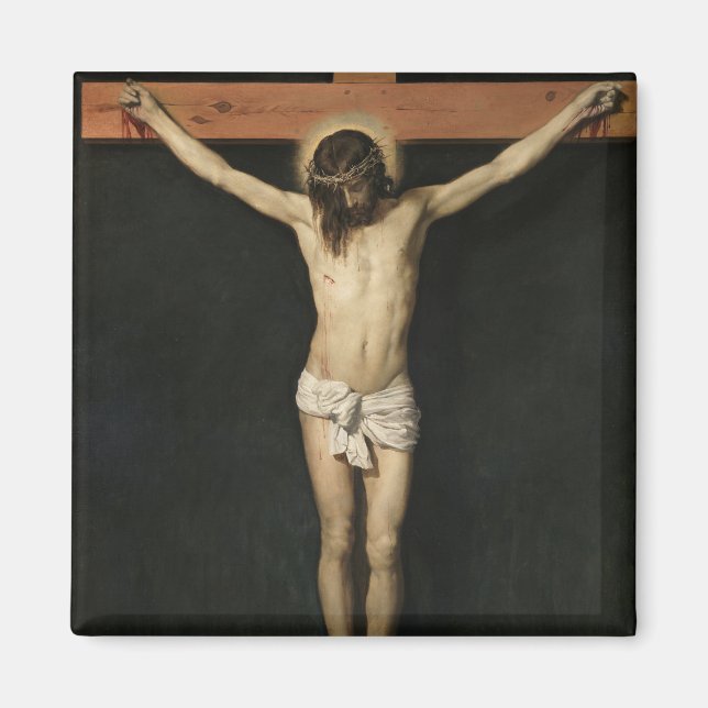Imán Cristo crucificado en la cruz (fe) (Velázquez) (Frente)