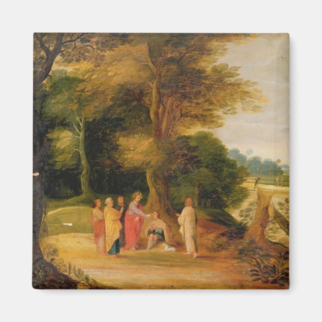 Imán Cristo curando al hombre ciego (Frente)