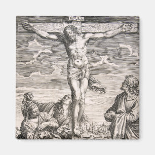 Imán Cristo en la cruz por Agostino Carracci