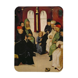 Imán Cristo entre los médicos (aceite en el panel)