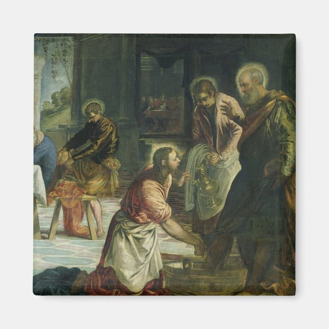 Imán Cristo lavando los pies de los discípulos, c.1547 (Frente)
