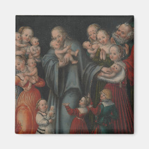 Imán Cristo que bendice a los niños