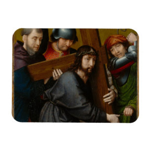 Imán Cristo que lleva la cruz, con la crucifixión