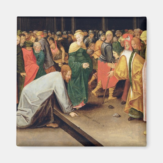 Imán Cristo y las mujeres en el adulterio, 1628 (Frente)