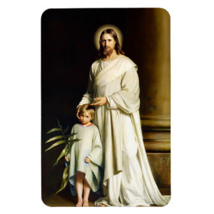 Imán Cristo y niño. Regalo de Pascua Bella Artes