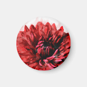 Imán Críticas de color de agua de Dahlia