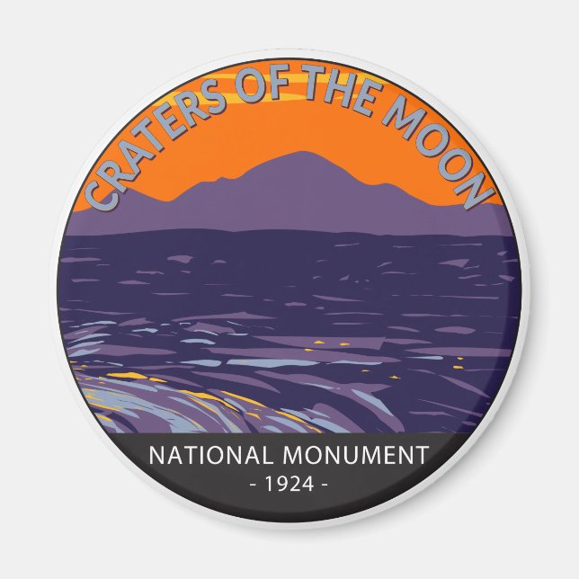 Imán Críticos del Monumento Nacional a la Luna Idaho (Frente)