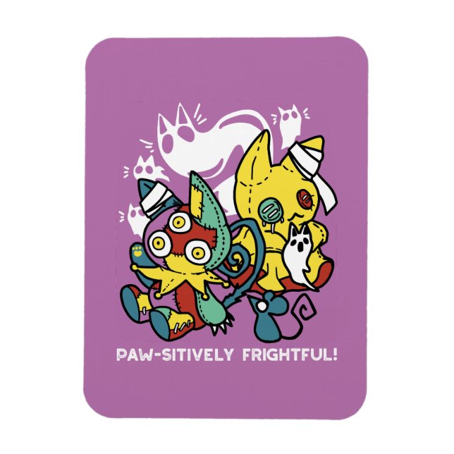 Imán Críticos gatos de Halloween: arte fascinante (Vertical)