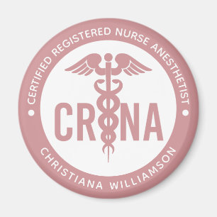 Imán CRNA personalizado Enfermera Anestesista Registrad