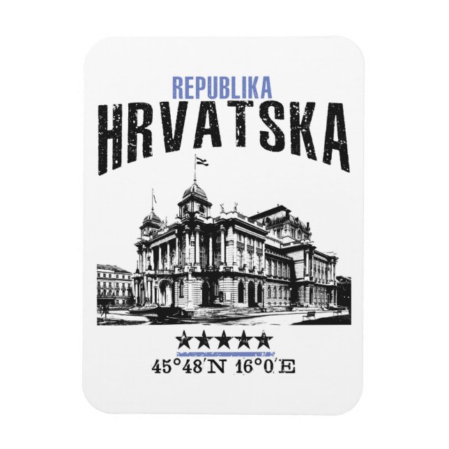 Imán Croacia (Vertical)