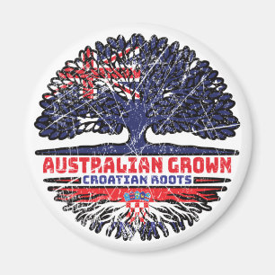 Imán Croacia Croata Raíces de árboles australianos