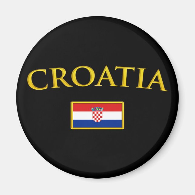 Imán Croacia dorada (Frente)