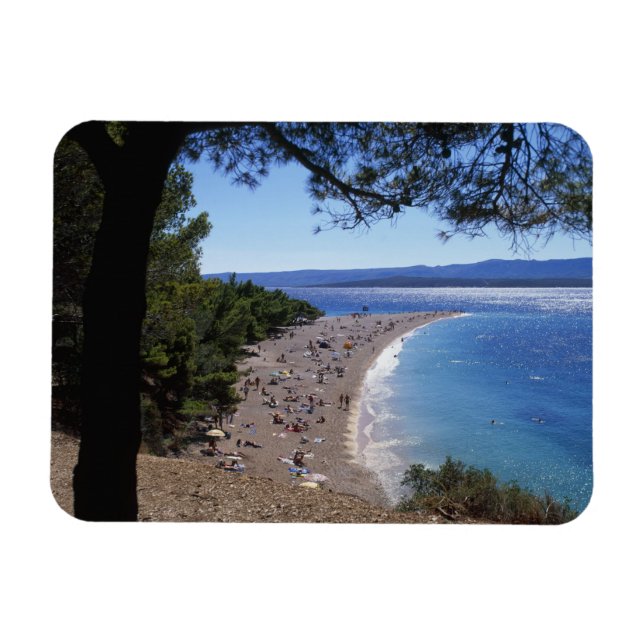 Imán Croacia, isla de Brac, Bol, playa Golden Cape (Horizontal)
