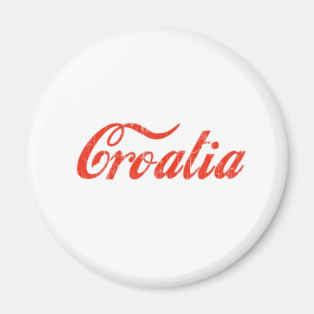 Imán Croacia vintage (Frente)