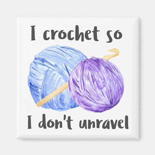 Imán Crochet Chiste acuarela Yarn (Frente)