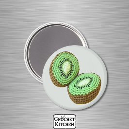 Imán Crochet de frutas de la abuela Minimalista verde m