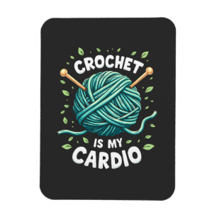 Imán Crochet es mi cardio Hilo de coser Fitness