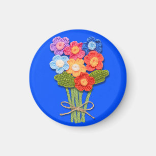 Imán Crochet Flower Bouquet, Crochet Lover,