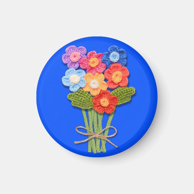 Imán Crochet Flower Bouquet, Crochet Lover, (Frente)