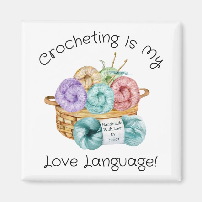 Imán Crochet Personalizado Divertido (Frente)