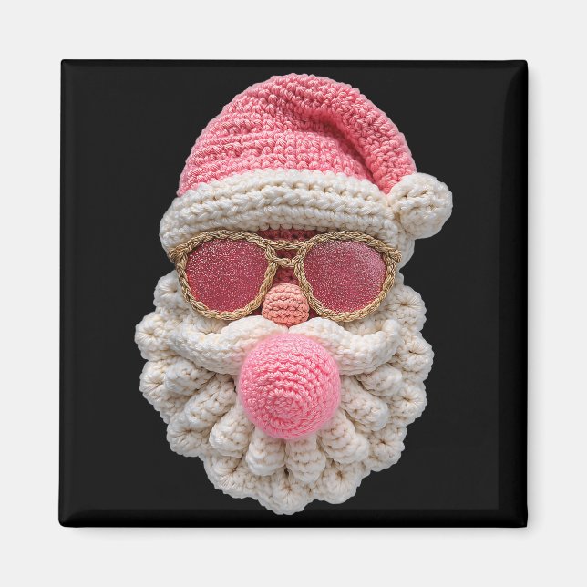 Imán Crochet Santa Blowing Bubble Gum Christmas Girly K (Frente)