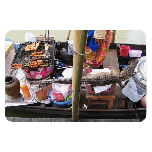 Imán Crocodile Meat BBQ ... Thailand Street Food (Horizontal)
