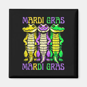 Imán Crocodiles Louisiana Mardi Gras Carnaval