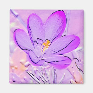 Imán Crocus púrpura Grabado en relieve