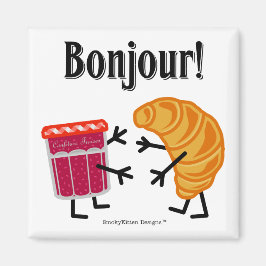 Imán Croissant y Jam - Bonjour!